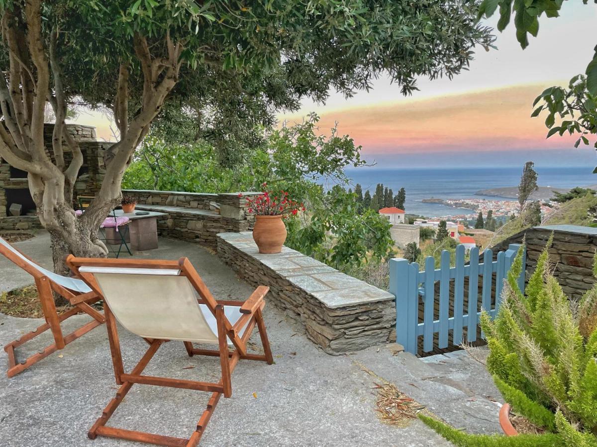 Lámira The Walnut Tree - Cycladic Getaway With Sea Views By Explore Andros מראה חיצוני תמונה