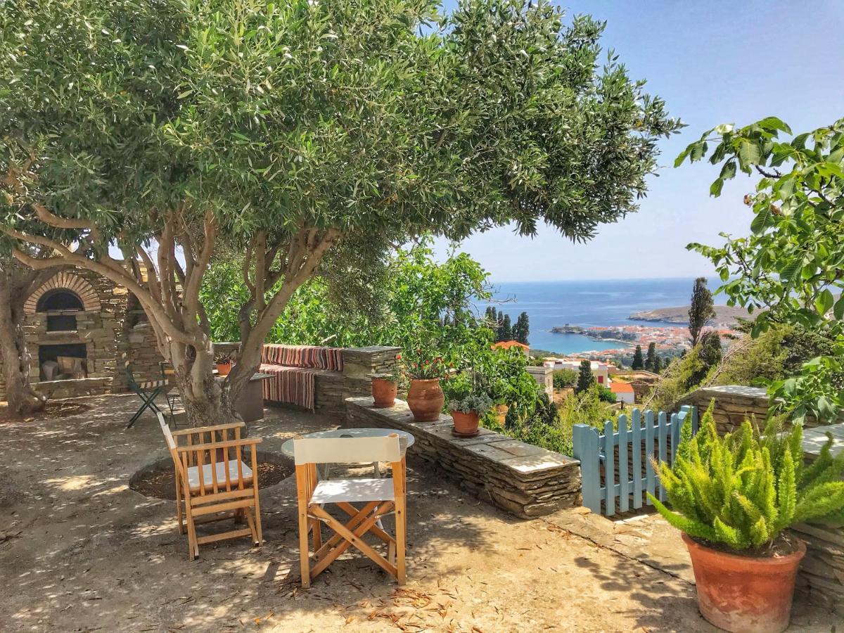 Lámira The Walnut Tree - Cycladic Getaway With Sea Views By Explore Andros מראה חיצוני תמונה